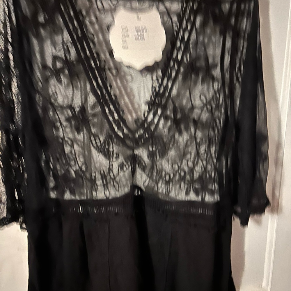 Ashley Taylor Black Lace Overlay